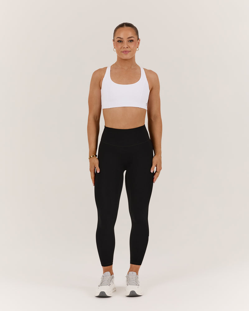 SCULPT CROSS BACK BRA - WHITE