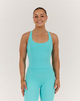 SCULPT CROSS BACK TOP - CAPRI