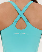 SCULPT CROSS BACK TOP - CAPRI