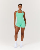 SCULPT CROSS BACK TOP - CYBER MINT