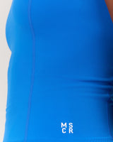 SCULPT CROSS BACK TOP - LUMINOUS BLUE