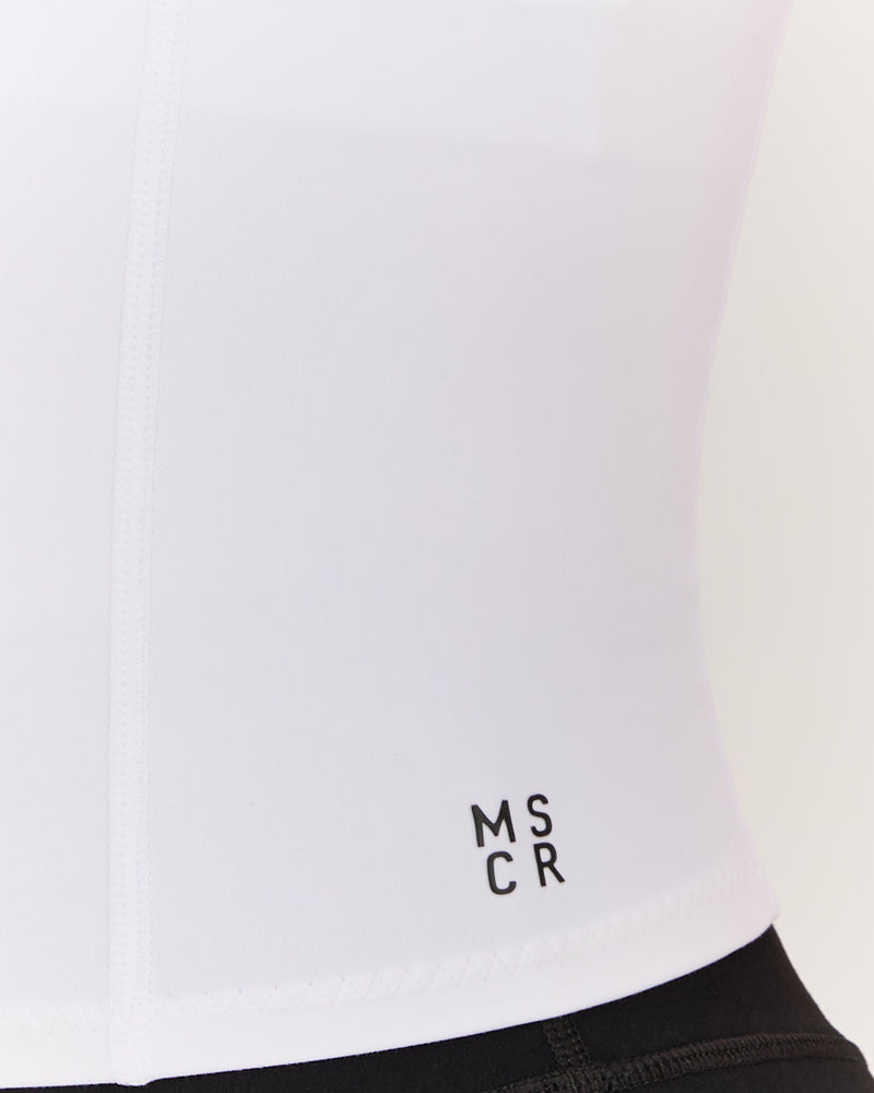 SCULPT CROSS BACK TOP - WHITE