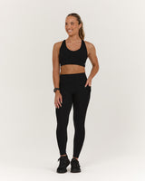SCULPT KEYHOLE BACK BRA - BLACK