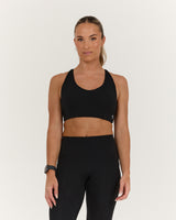 SCULPT KEYHOLE BACK BRA - BLACK