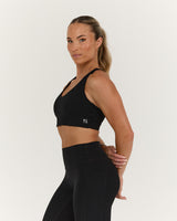 SCULPT KEYHOLE BACK BRA - BLACK