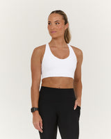SCULPT KEYHOLE BACK BRA - WHITE