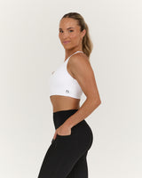 SCULPT KEYHOLE BACK BRA - WHITE