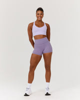 SCULPT MINI SHORTS - DUSTED GRAPE