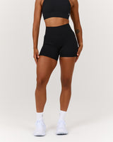 SCULPT POCKET BIKER SHORTS - BLACK
