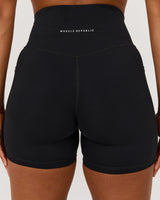 SCULPT POCKET BIKER SHORTS - BLACK