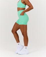 SCULPT POCKET BIKER SHORTS - CYBER MINT