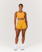 SCULPT POCKET BIKER SHORTS - SPECTRA YELLOW
