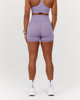 SCULPT POCKET BIKER SHORTS - DUSTED GRAPE