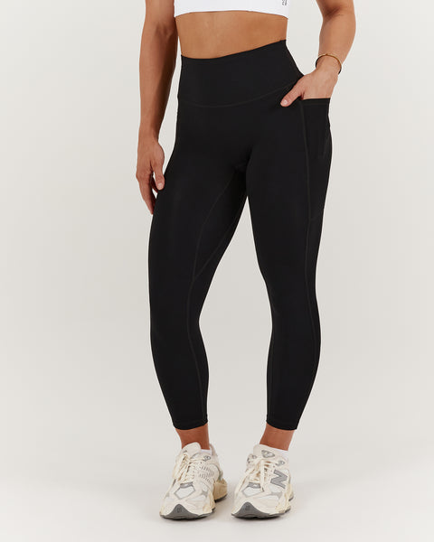 SCULPT 7/8 LEGGINGS WITH POCKETS - BLACK – MUSCLE REPUBLIC