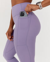 SCULPT POCKET FULL LENGTH LEGGINGS - DUSTED GRAPE