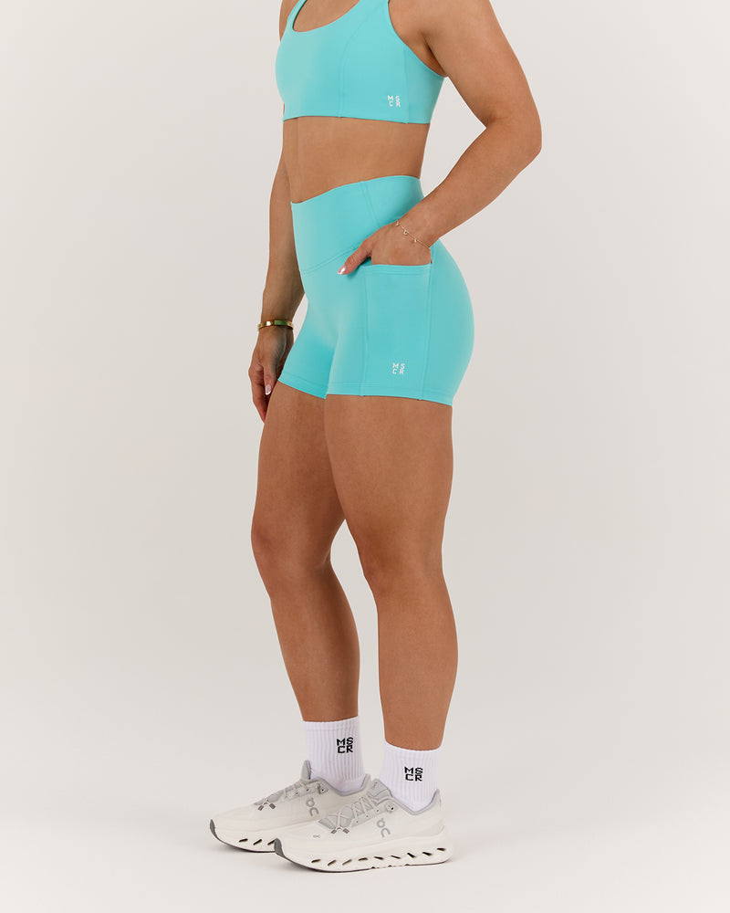 SCULPT POCKET MINI SHORTS - CAPRI
