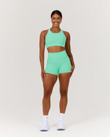 SCULPT POCKET MINI SHORTS - CYBER MINT