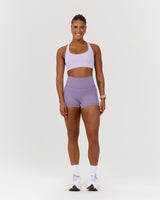 SCULPT POCKET MINI SHORTS - DUSTED GRAPE