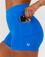 SCULPT POCKET MINI SHORTS - LUMINOUS BLUE