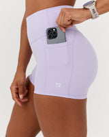 SCULPT POCKET MINI SHORTS - LILAC HAZE