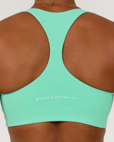 SCULPT RACER BRA - CYBER MINT
