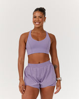 SCULPT RACER BRA - DUSTED GRAPE