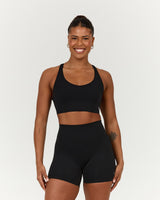 SCULPT SEAM FREE RACER BRA - BLACK