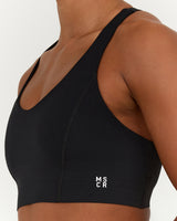 SCULPT SEAM FREE RACER BRA - BLACK