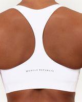SCULPT SEAM FREE RACER BRA - WHITE