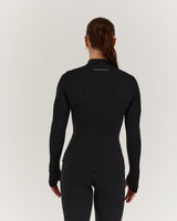 SCULPT ZIP UP JACKET - BLACK