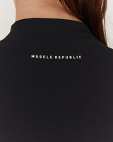 SCULPT ZIP UP JACKET - BLACK