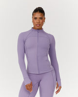 SCULPT ZIP UP JACKET - DUSTED GRAPE