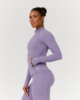 SCULPT ZIP UP JACKET - DUSTED GRAPE