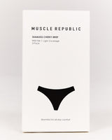 SEAMLESS CHEEKY BRIEF 3 PACK - BLACK