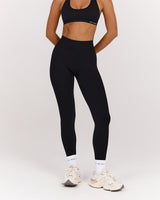 SEAMLESS INVISIBLE SCRUNCH LEGGINGS FULL - BLACK