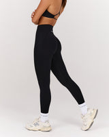 SEAMLESS INVISIBLE SCRUNCH LEGGINGS FULL - BLACK