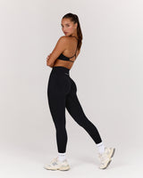 SEAMLESS INVISIBLE SCRUNCH LEGGINGS FULL - BLACK