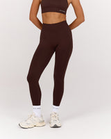 SEAMLESS INVISIBLE SCRUNCH FULL LENGTH LEGGINGS - CHESTNUT