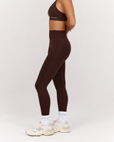 SEAMLESS INVISIBLE SCRUNCH FULL LENGTH LEGGINGS - CHESTNUT