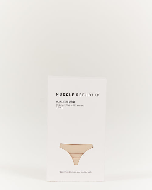 SEAMLESS G STRING 3 PACK - NUDE