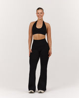 SEAMLESS INVISIBLE SCRUNCH FLARES - BLACK