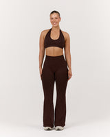 SEAMLESS INVISIBLE SCRUNCH FLARES - CHESTNUT