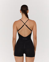 SEAMLESS LOW BACK INVISIBLE SCRUNCH BODYSUIT - BLACK