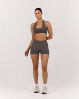 SEAMLESS MID RISE INVISIBLE SCRUNCH MINI SHORTS - FALCON