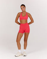 SEAMLESS INVISIBLE SCRUNCH MINI SHORTS - HIBISCUS