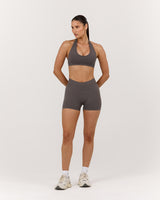 SEAMLESS PLUNGE HALTER BRA - FALCON