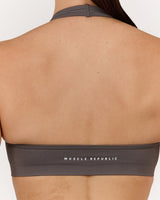 SEAMLESS PLUNGE HALTER BRA - FALCON