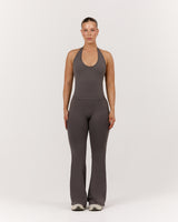 SEAMLESS PLUNGE HALTER TOP - FALCON