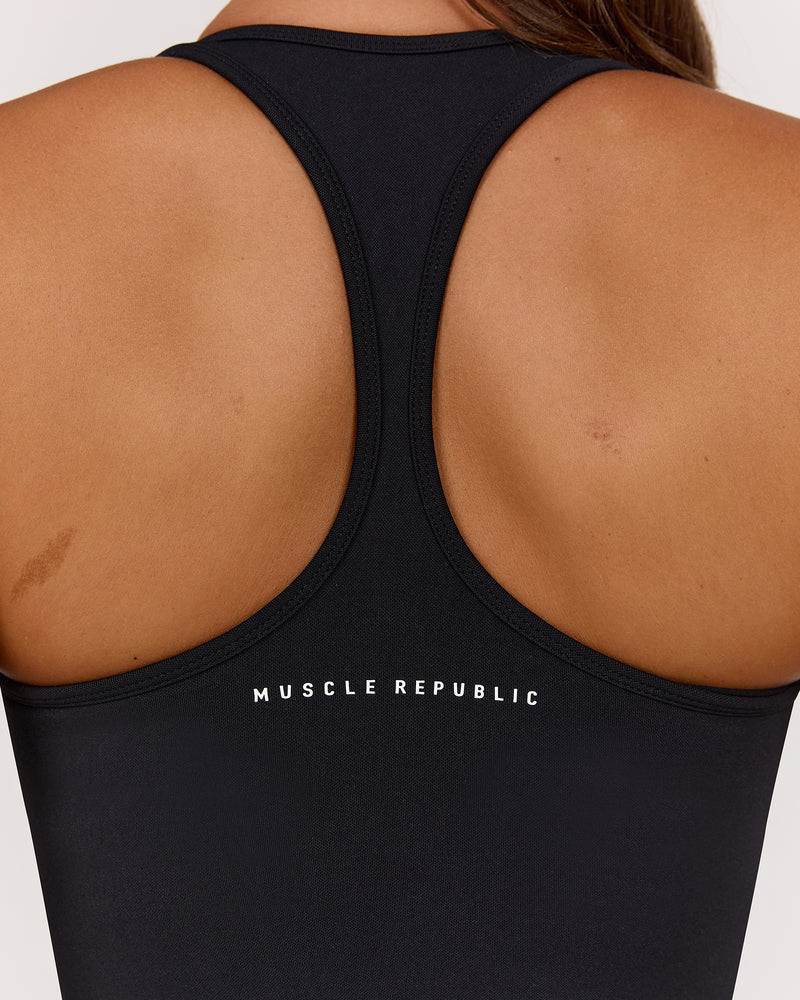 SEAMLESS RACER BACK TOP - BLACK – MUSCLE REPUBLIC