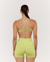 SEAMLESS STRAPPY BACK BRA - SOFT LIME
